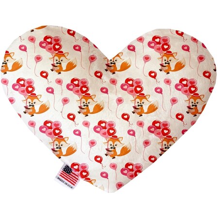 Mirage Pet Products Fox Balloons Canvas Heart Dog Toy 6 in. 1365-CTYHT6
